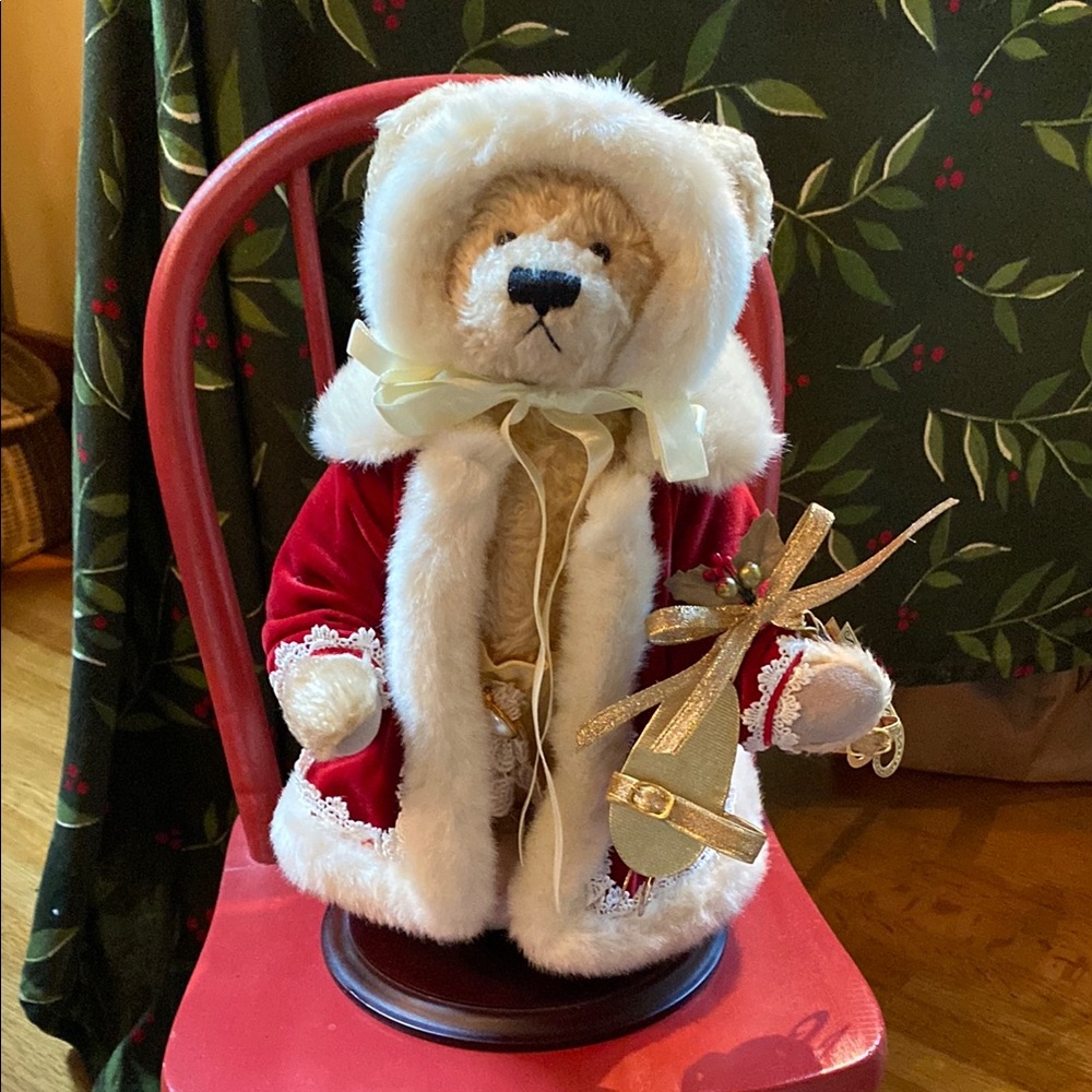 Franklin Mint Collectible Bear “Mary Christmas “